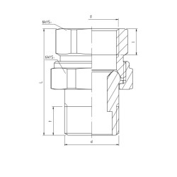 PERFEXIM Śrubunek prosty stożkowy, mosiężny wzmocniony 3/4" PHA-301
